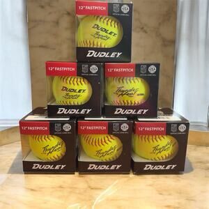 Lot of 6 Dudley Thunder Heat 12” Fastpitch Softballs .47/375 USA NFHS NEW